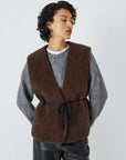 Leon & Harper Vamos Boucle Gillet Vest - Brown