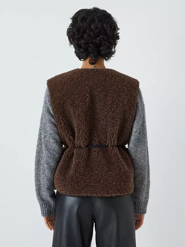 Leon & Harper Vamos Boucle Gillet Vest - Brown