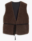 Leon & Harper Vamos Boucle Gillet Vest - Brown