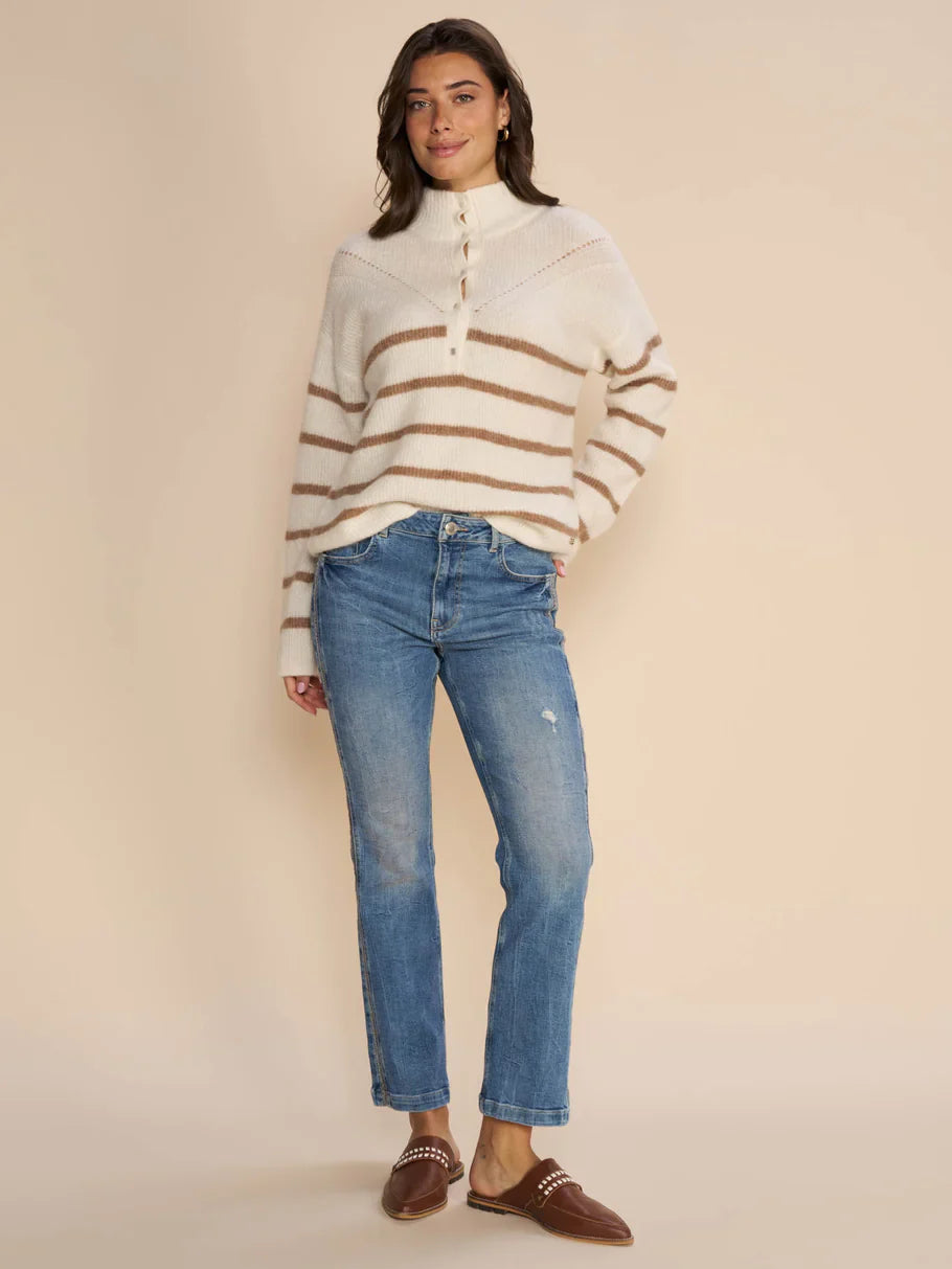Mos Mosh Bryna Thora Stripe Knit - Ecru