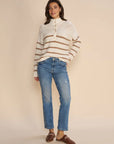 Mos Mosh Bryna Thora Stripe Knit - Ecru