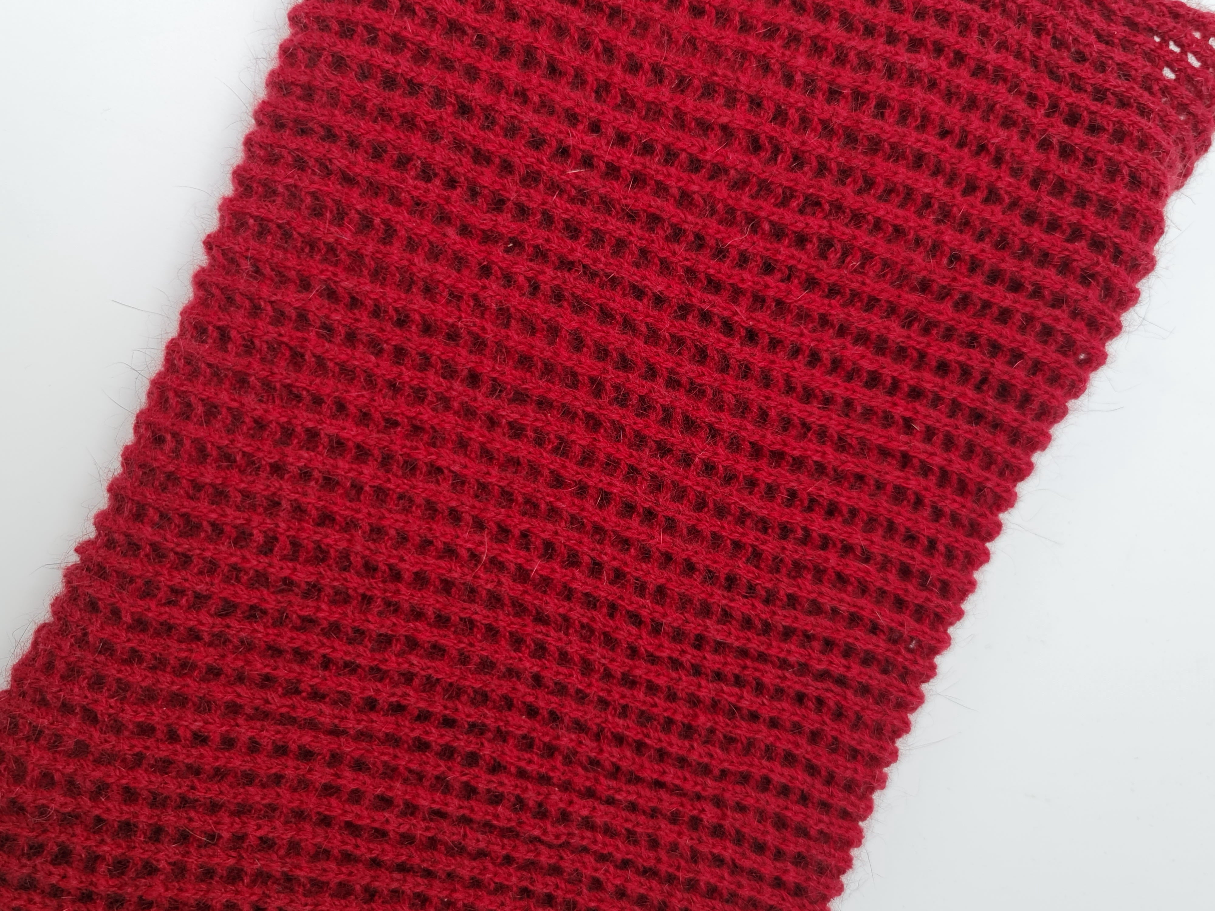 Possrino Possum Merino Fine Knit Scarf  - Red