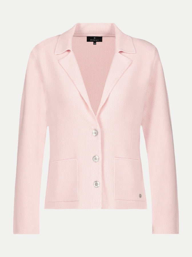 Monari Knitted Blazer in Blush Pink 408098