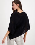 Monari Pullover Poncho Lurex M408075 - Black