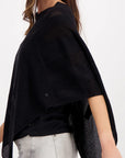 Monari Pullover Poncho Lurex M408075 - Black