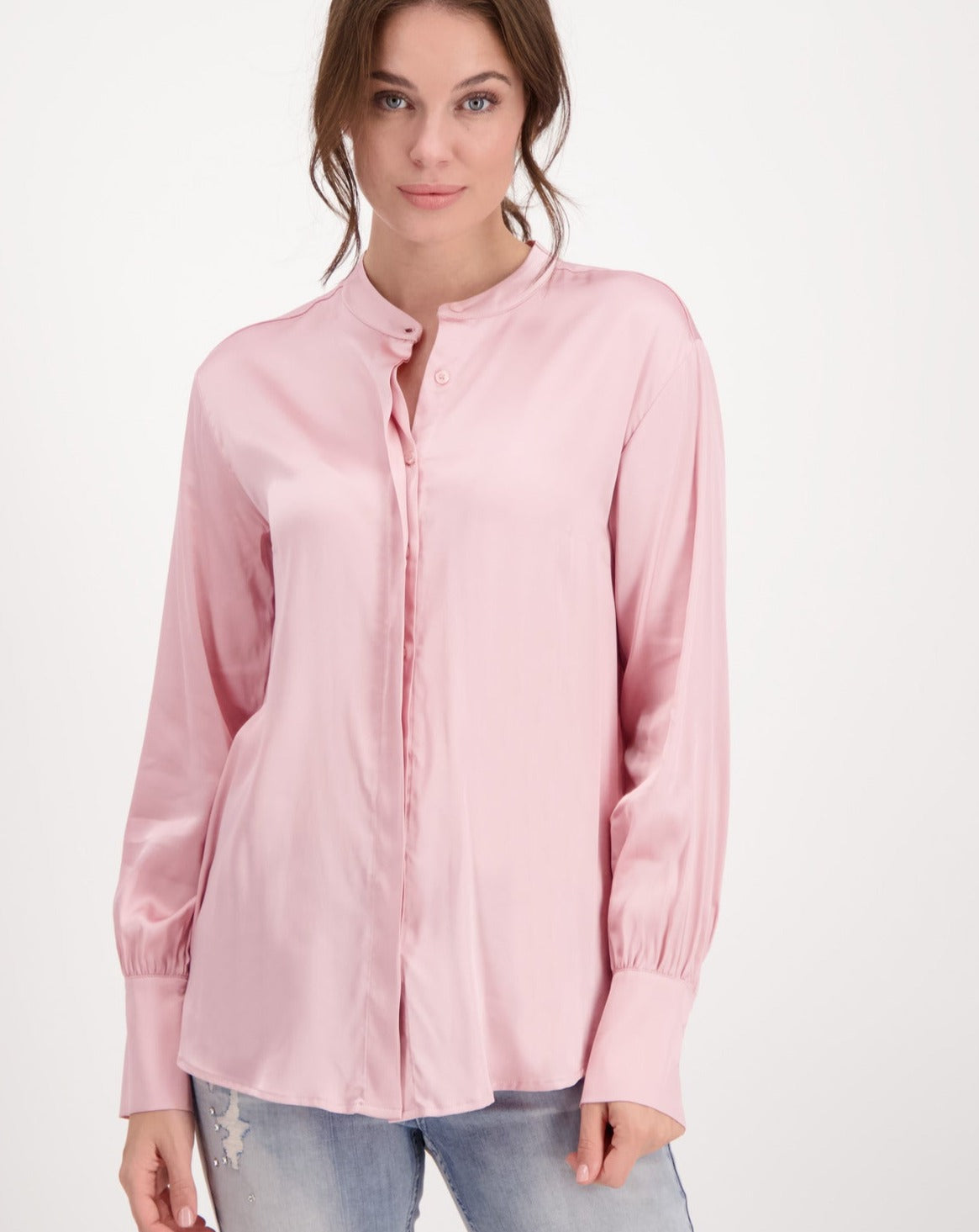 Monari Satin Blouse - Misty Rose