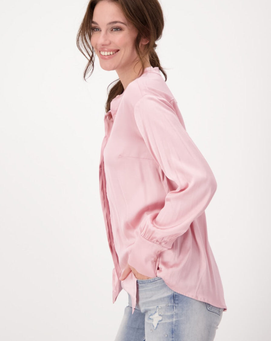 Monari Satin Blouse - Misty Rose