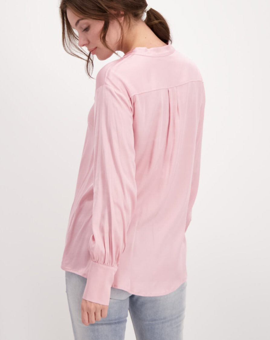 Monari Satin Blouse - Misty Rose