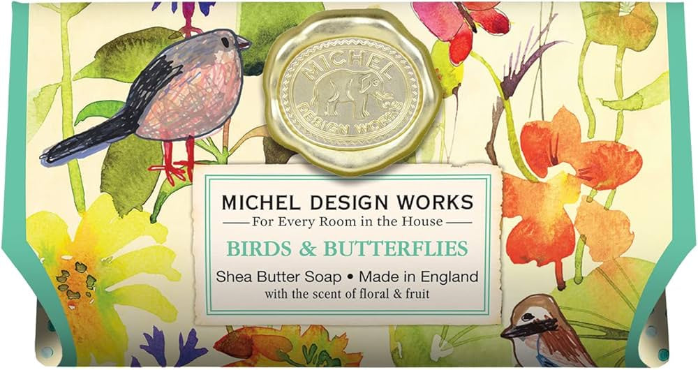 Michel Design Works Birds & Butterflies Large Soap Bar