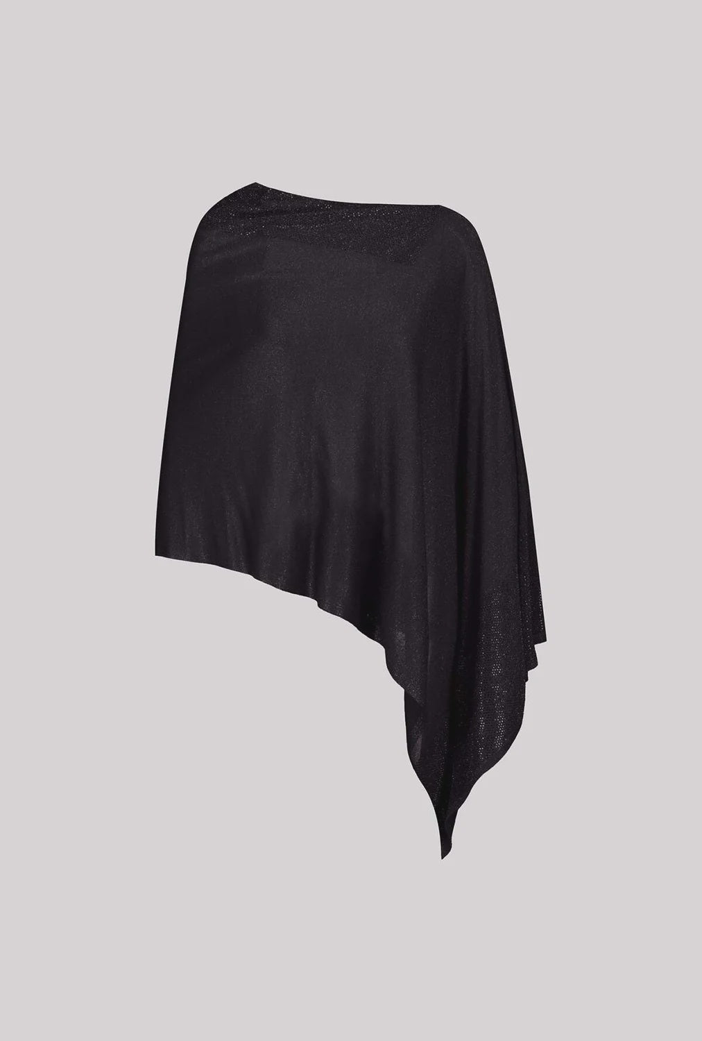 Monari Black Knit Poncho