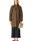 Ilse Jacobsen Knee Length Quilt Coat Art 06 - Cub Brown