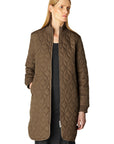 Ilse Jacobsen Knee Length Quilt Coat Art 06 - Cub Brown