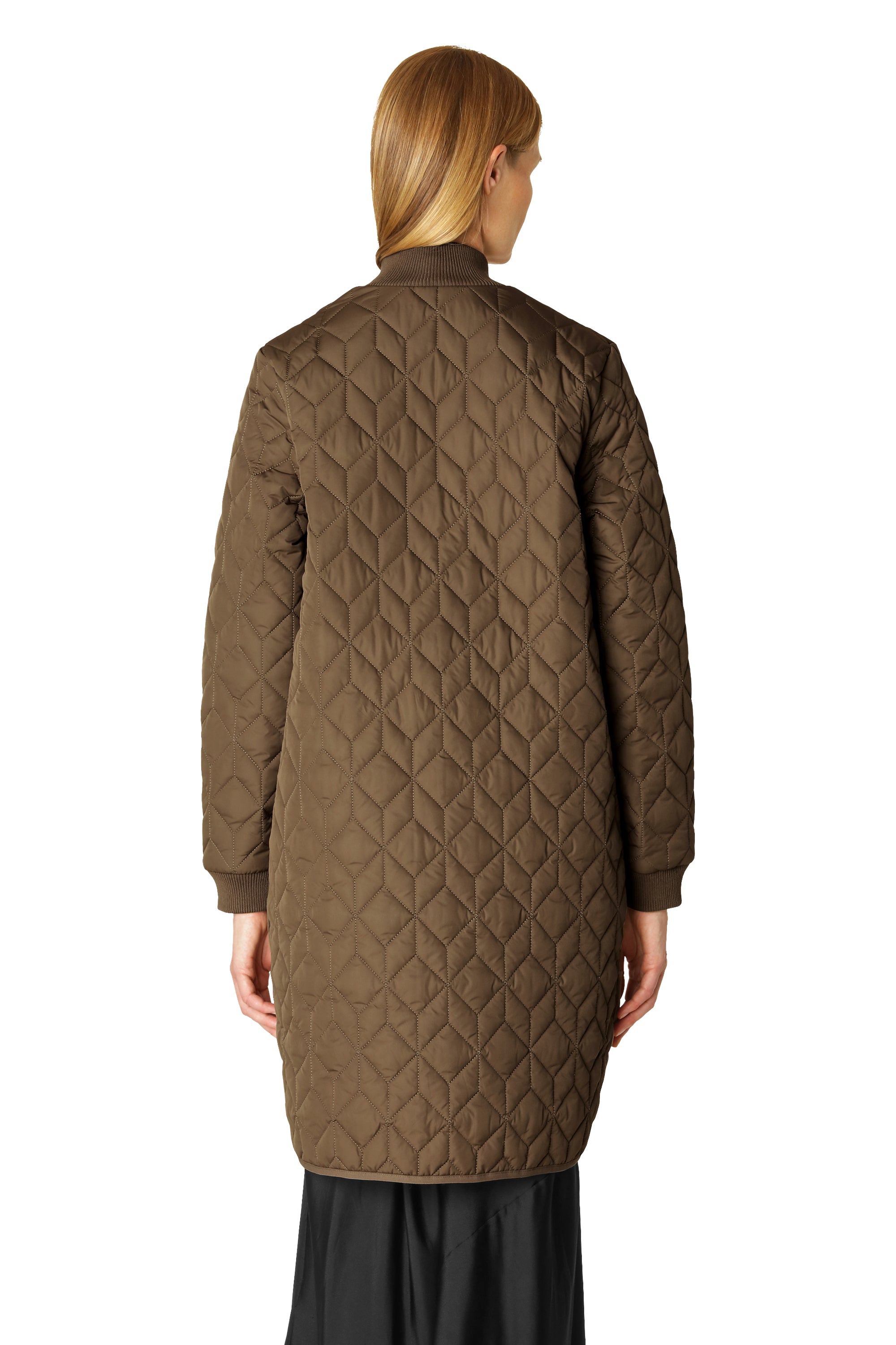 Ilse Jacobsen Knee Length Quilt Coat Art 06 - Cub Brown