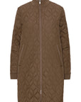 Ilse Jacobsen Knee Length Quilt Coat Art 06 - Cub Brown