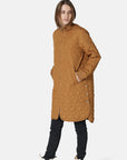 Ilse Jacobsen Knee Length Quilt Coat Art 06 - Cashew