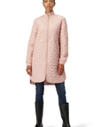Ilse Jacobsen Knee Length Quilt Coat Art 06 - Pale Pink