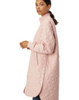 Ilse Jacobsen Knee Length Quilt Coat Art 06 - Pale Pink
