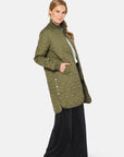 Ilse Jacobsen Knee Length Quilt Coat Art 06 - Army
