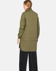 Ilse Jacobsen Knee Length Quilt Coat Art 06 - Army