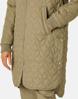 Ilse Jacobsen Knee Length Quilt Coat Art 06 - Sage