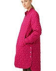Ilse Jacobsen Knee Length Quilt Coat Art 06 - Sangria