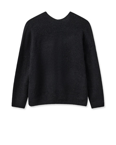 Mos Mosh Thora V-Neck Knit - Black