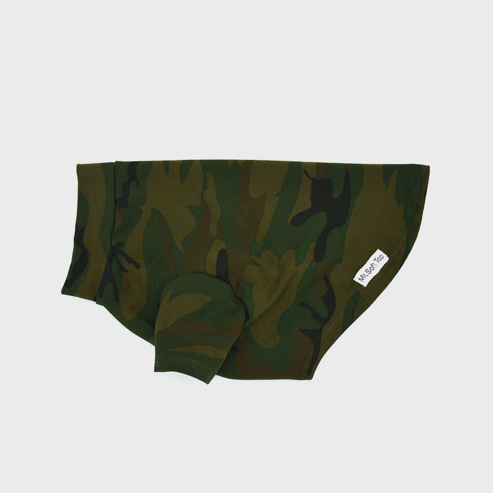 Mr Soft Top - Merino Tee Green Camo
