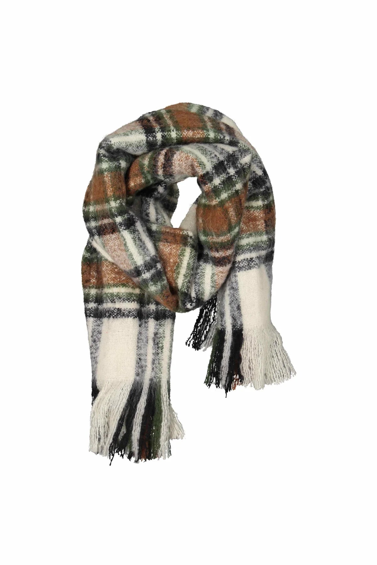 Leon & Harper Elton Scarf - Brown Check
