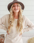 Free Spirit Panama Wool Hat Tan Band -Mushroom