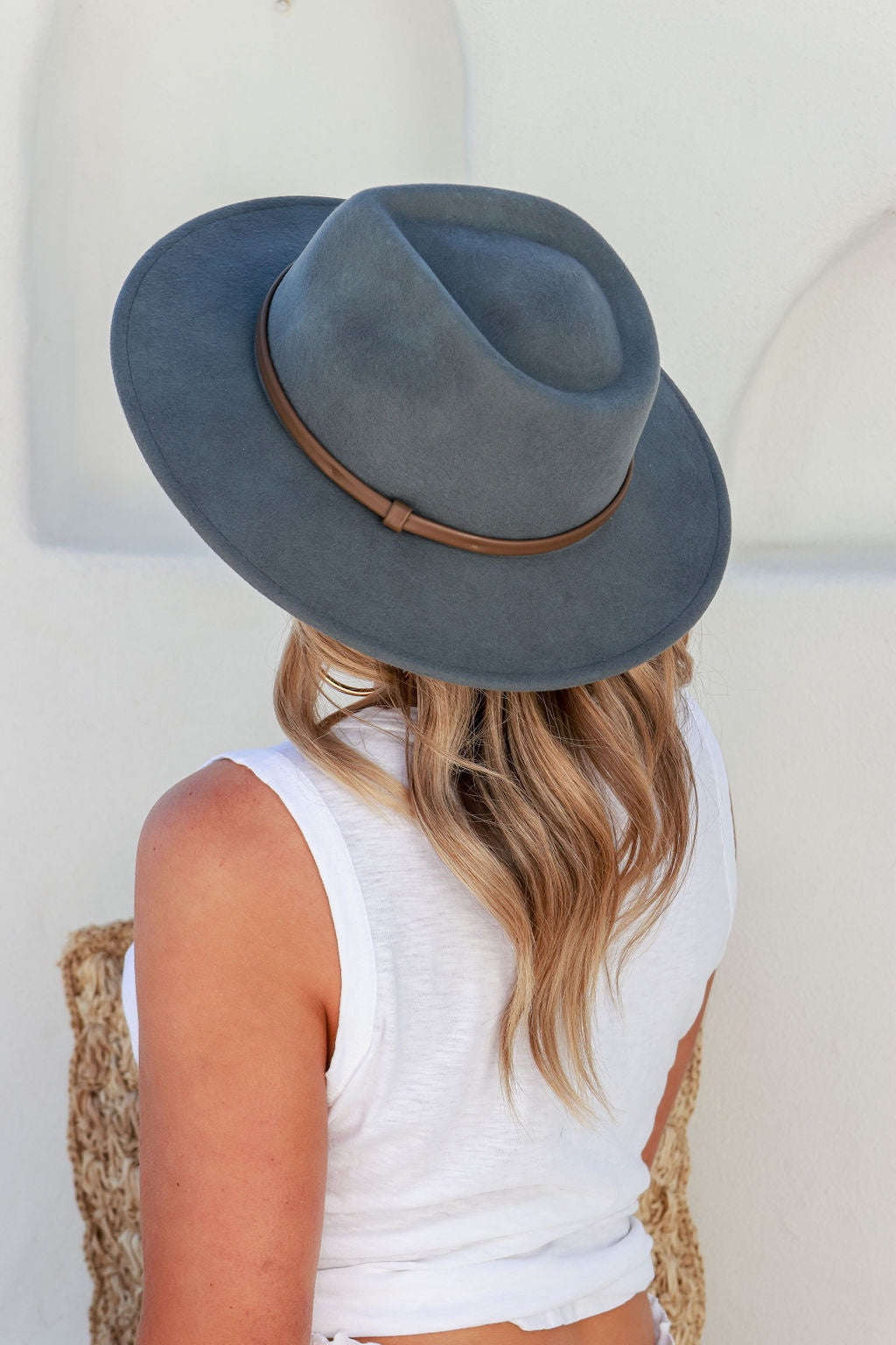 Free Spirit Panama Hat - Grey / Brown Band