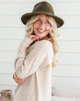 Free Spirit Panama Hat - Khaki / Brown Band