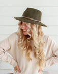 Free Spirit Panama Hat - Khaki / Brown Band