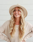 Free Spirit Panama Hat - Oatmeal / Brown Band