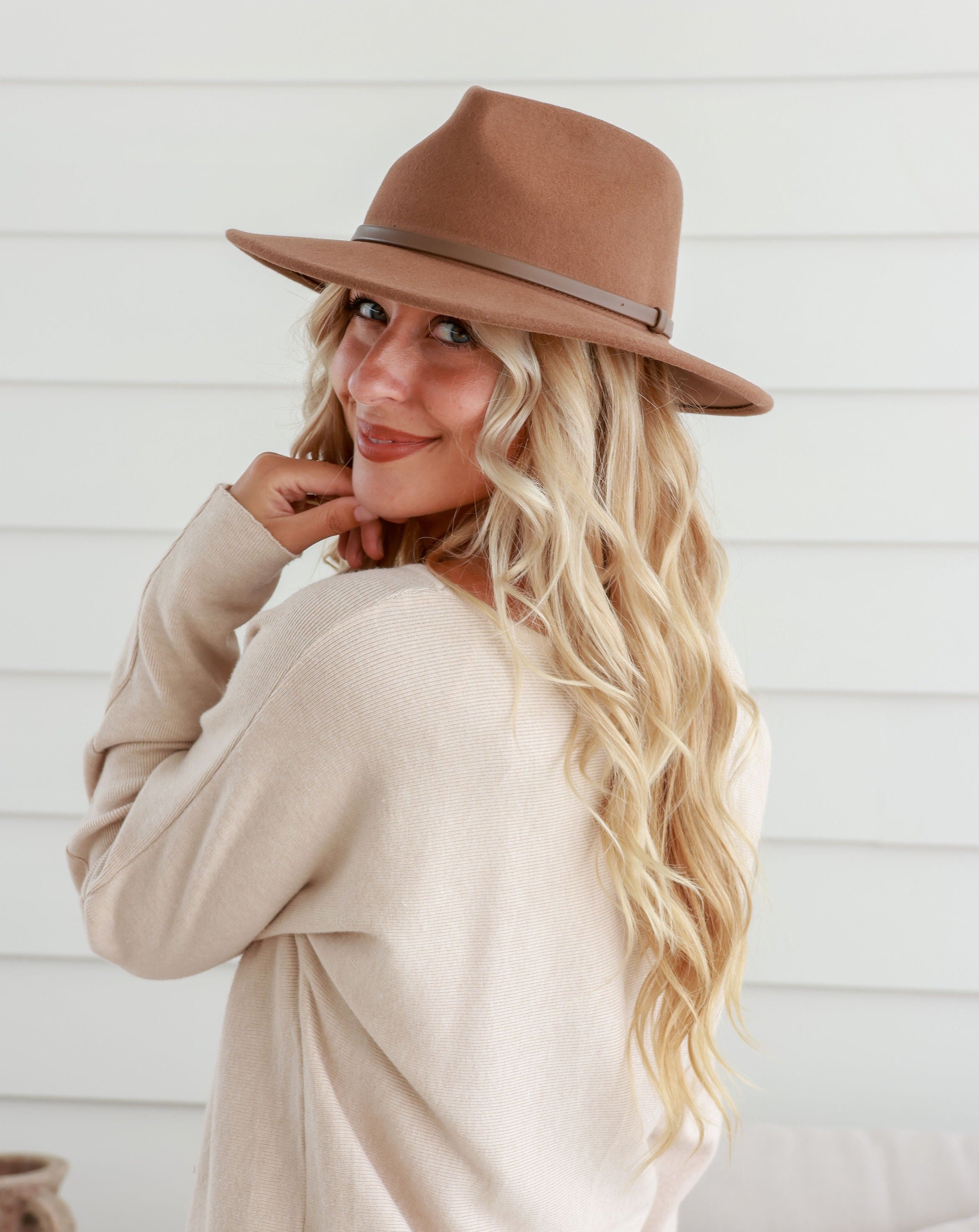 Free Spirit Panama Hat - Tan / Brown Band