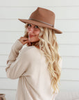 Free Spirit Panama Hat - Tan / Brown Band