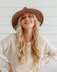 Free Spirit Panama Hat - Tan / Brown Band