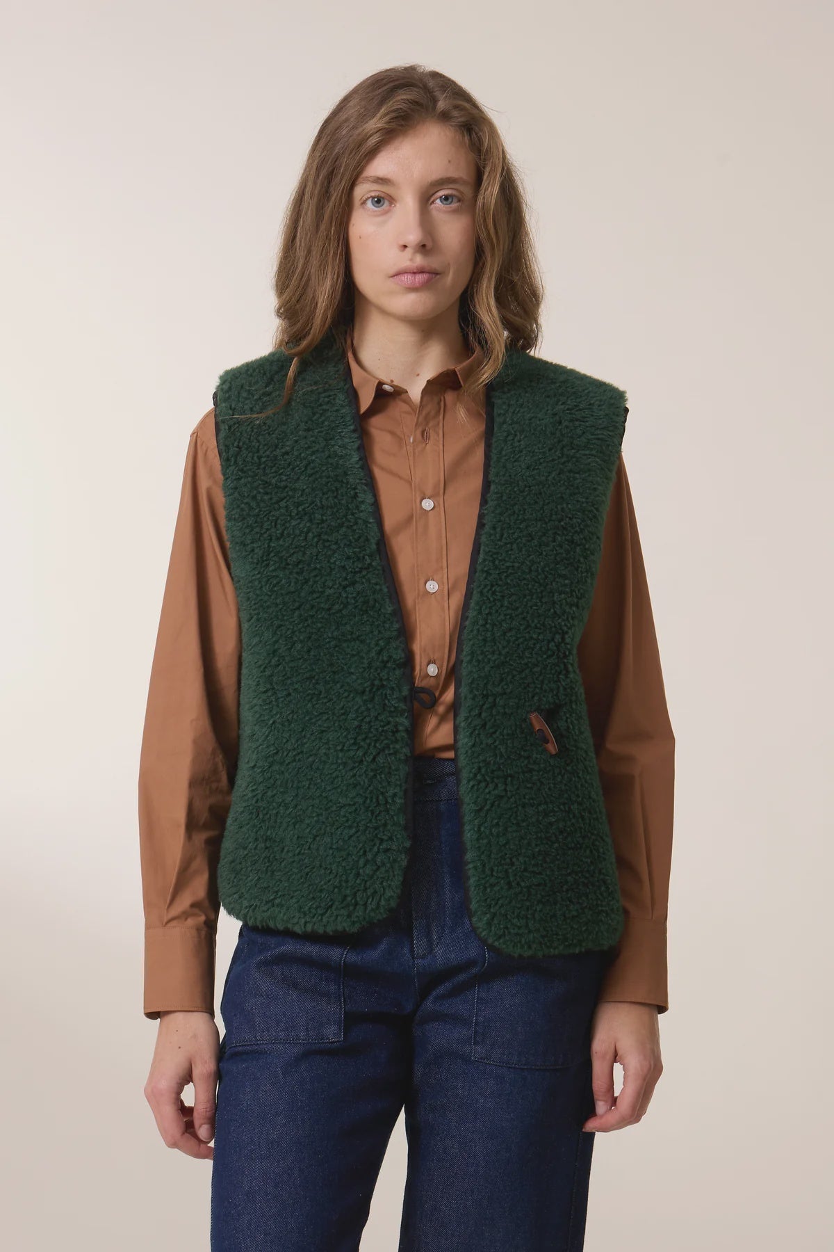 Leon & Harper Vallos Vest - Green