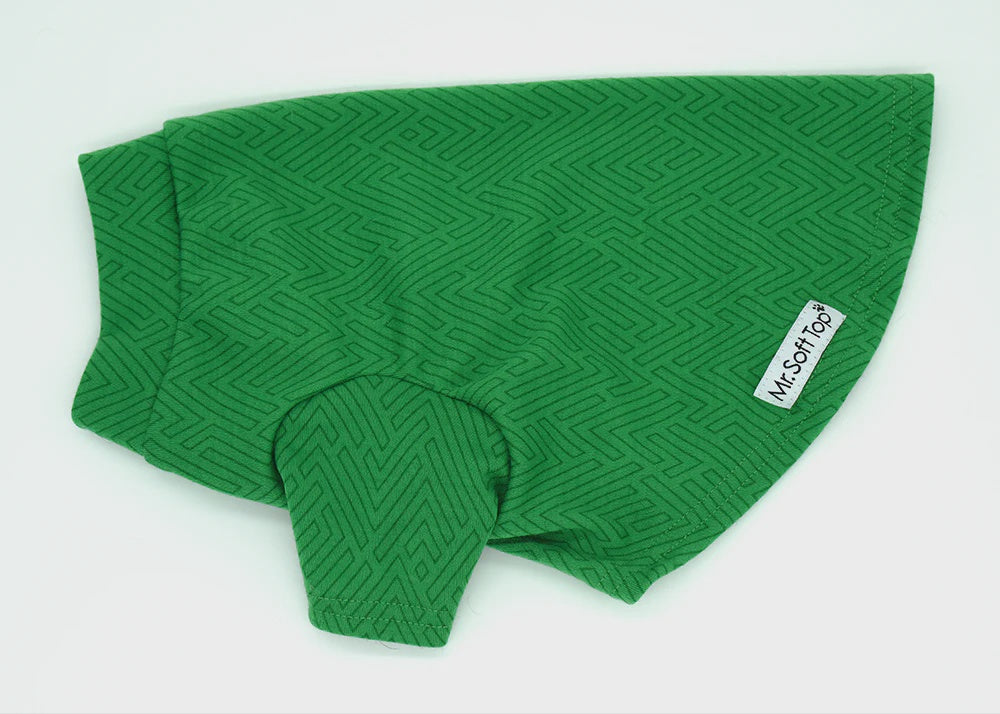 Mr Soft Top Emerald Chevron Merino Tee