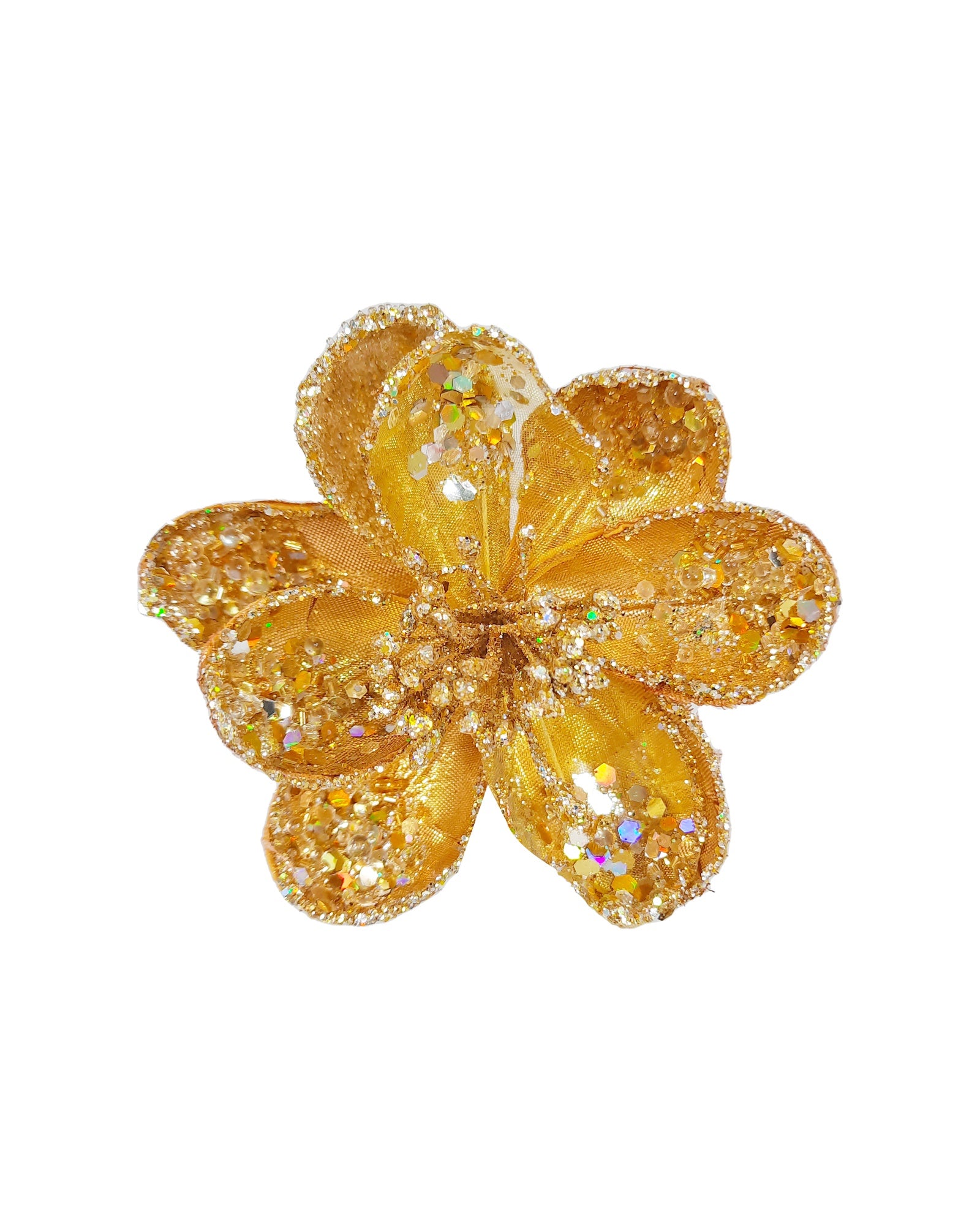 Alison's Acquisitions Christmas Heirloom Lux Magnolia - Light Gold - Small