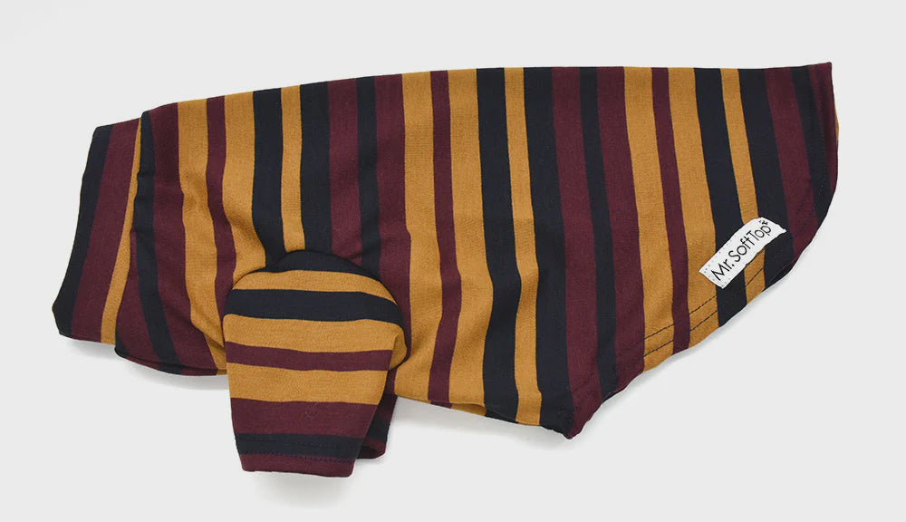 Mr Soft Top - Everyday Striped Merino Tee - Short and Long - Mustard