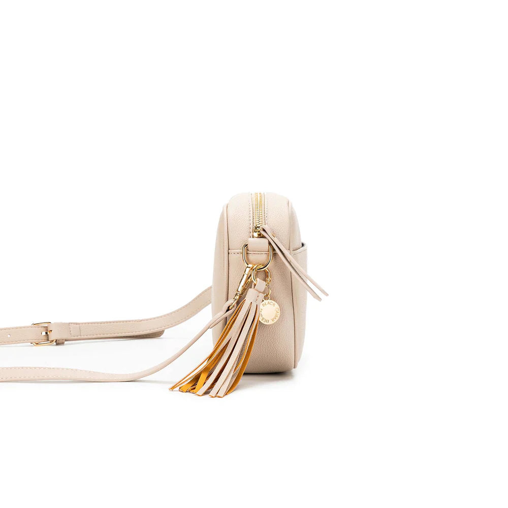 Black Caviar Indie Cross Body Bag - Oatmeal