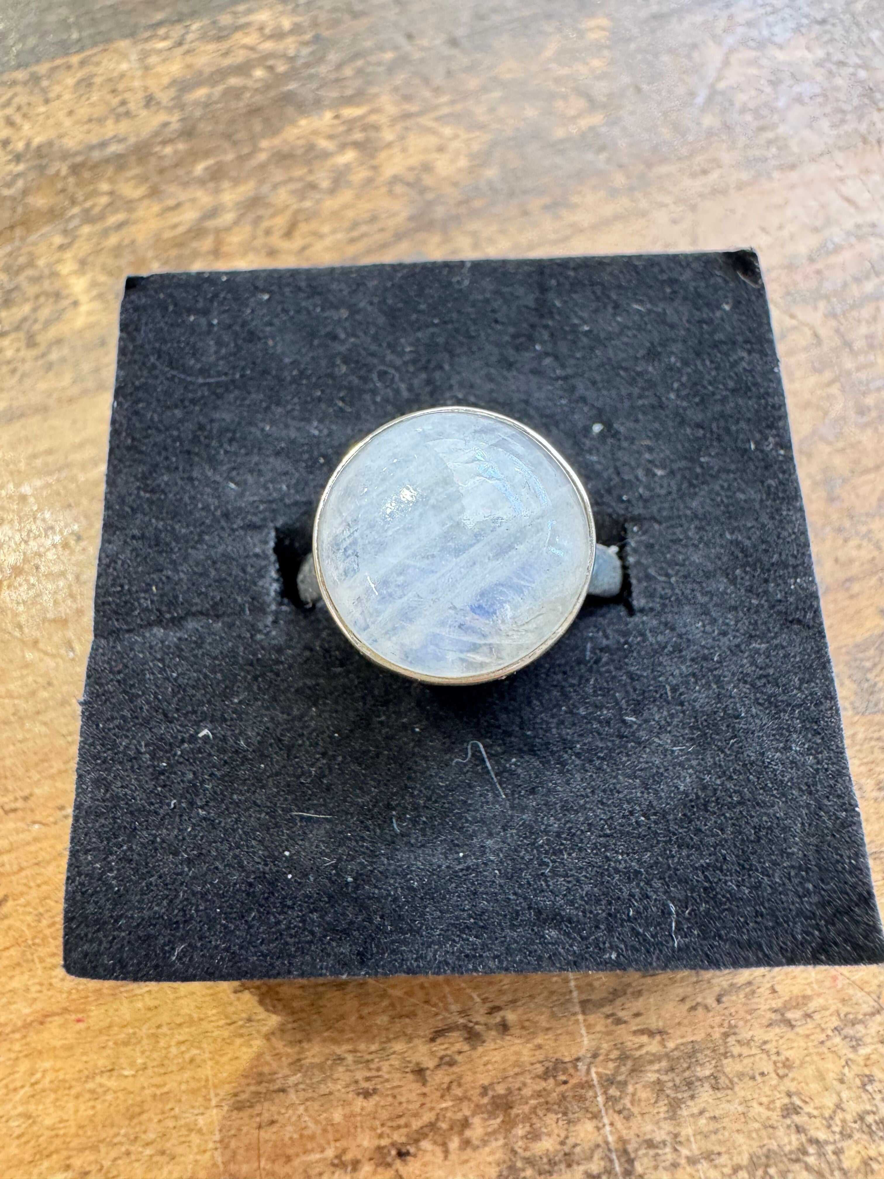Moonstone Ring - Round - Size 8
