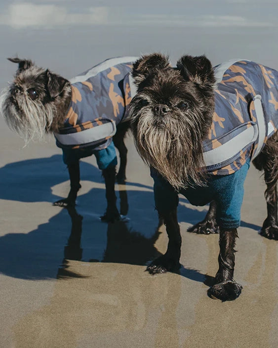 Mr Soft Top Waterproof Raincoat - Blue Camo