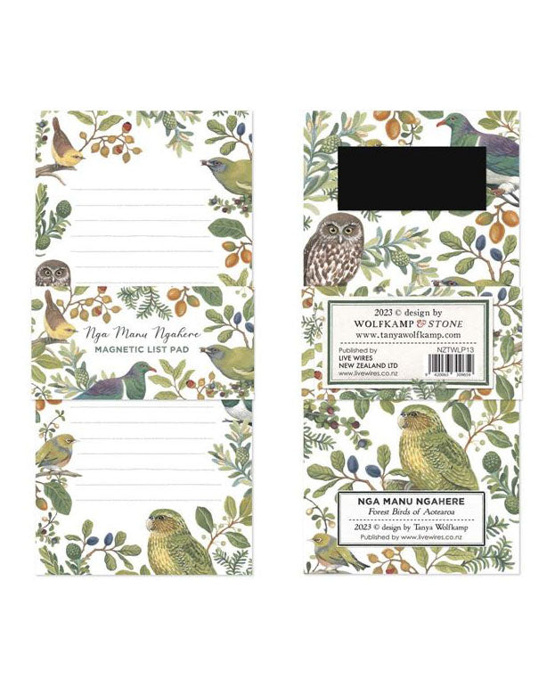 Wolfkamp & Stone Nga Manu Ngahere Magnetic List Pad