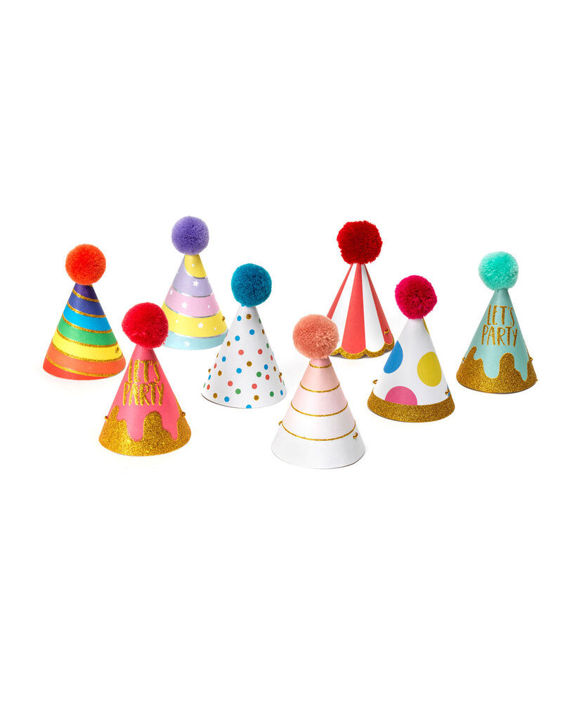 Legami Set of 8 Party Hats