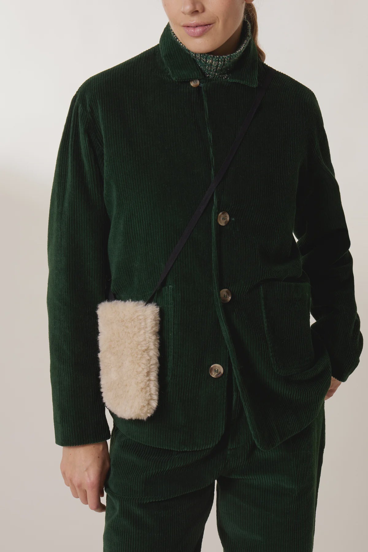 Leon & Harper Viviane Jacket - Green Corduroy