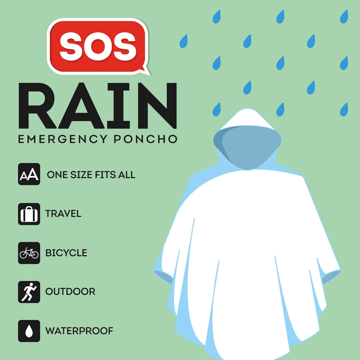 Legami SOS Rain Poncho