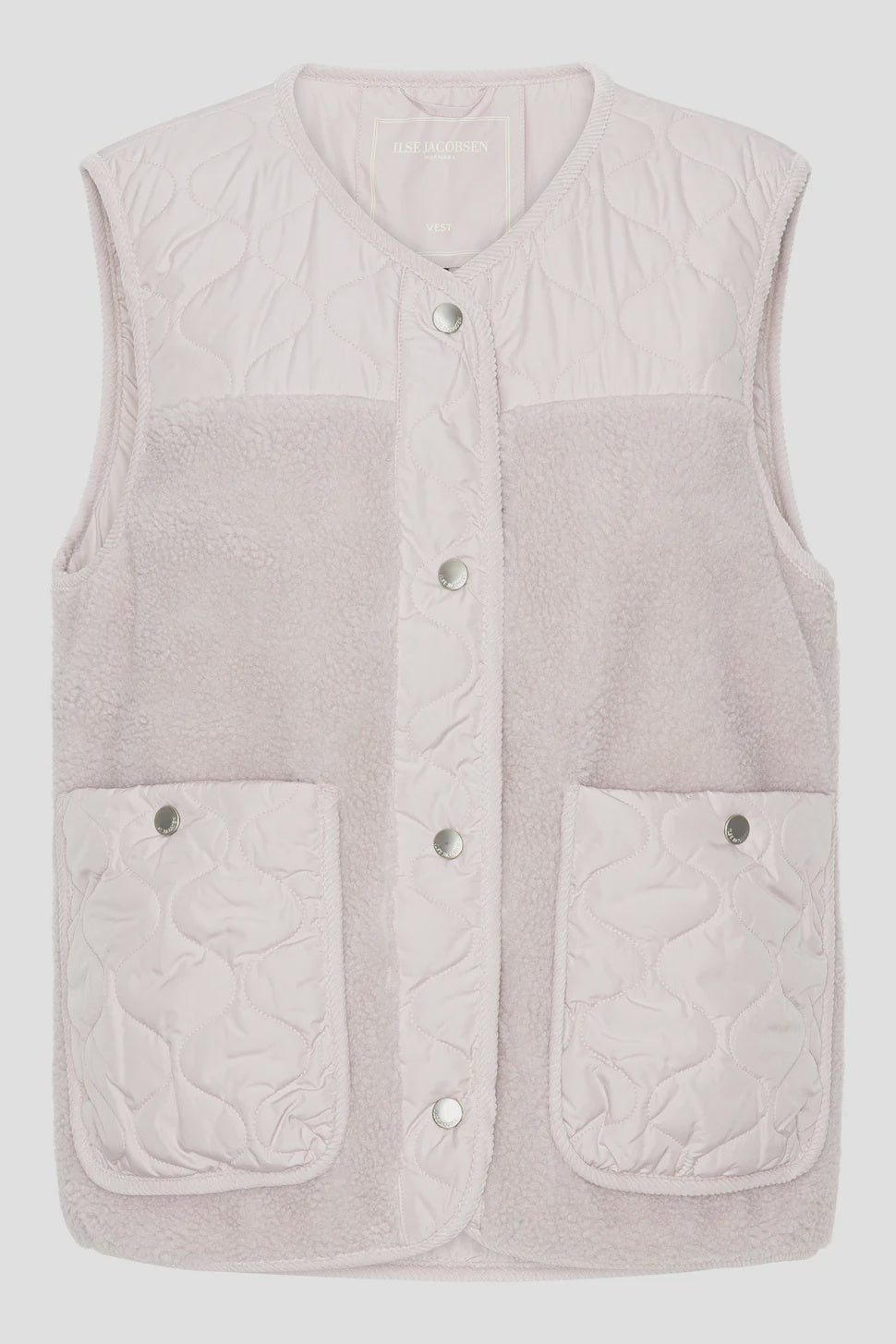 Ilse Jacobsen Aston 02 Quilted Fleece Vest - Concrete