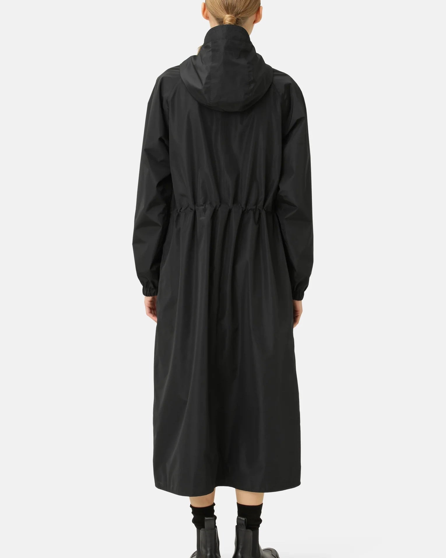 Long black raincoat online