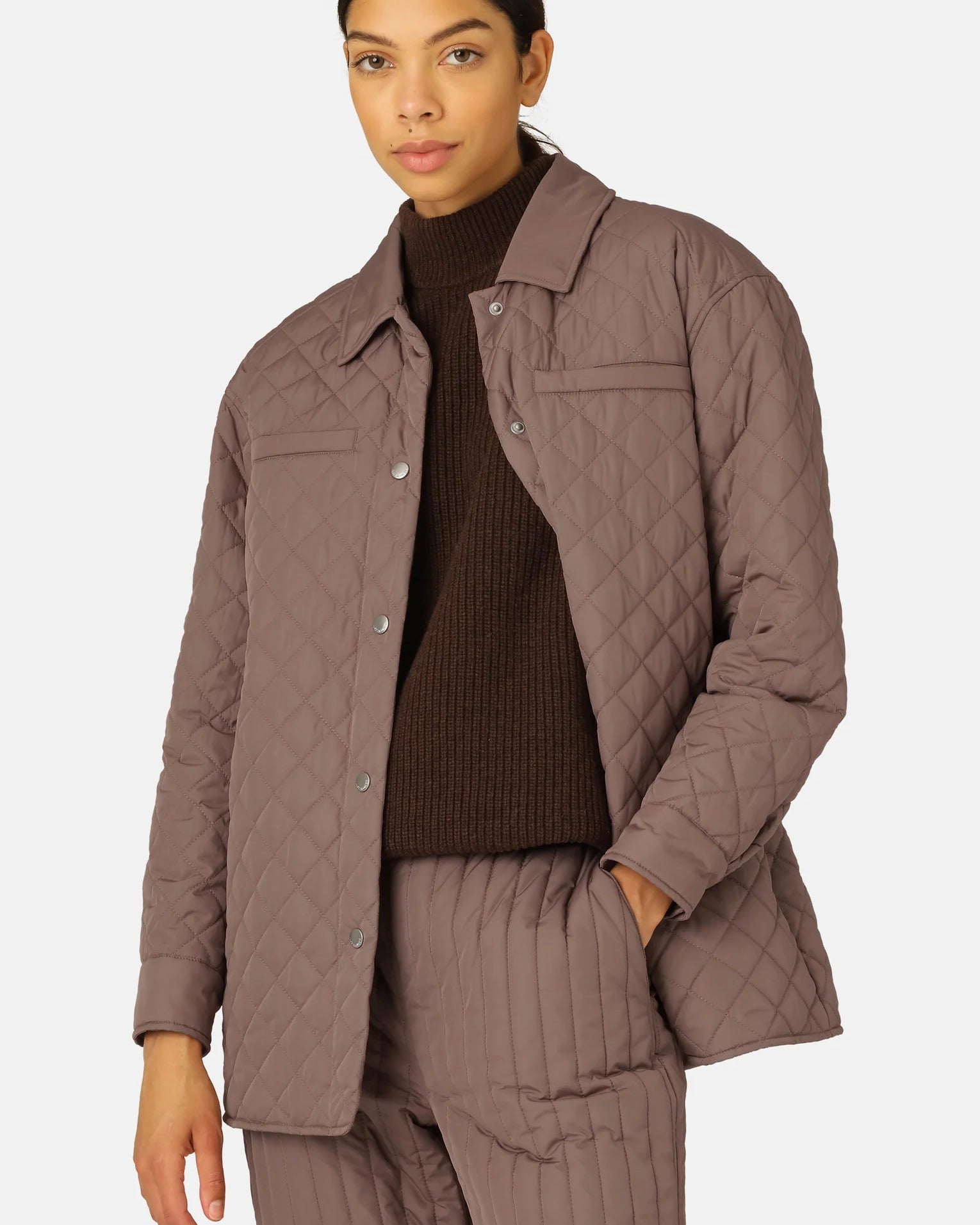 Ilse Jacobsen Rezap 34 Quilted Jacket Old Lavender The Junction Cardrona